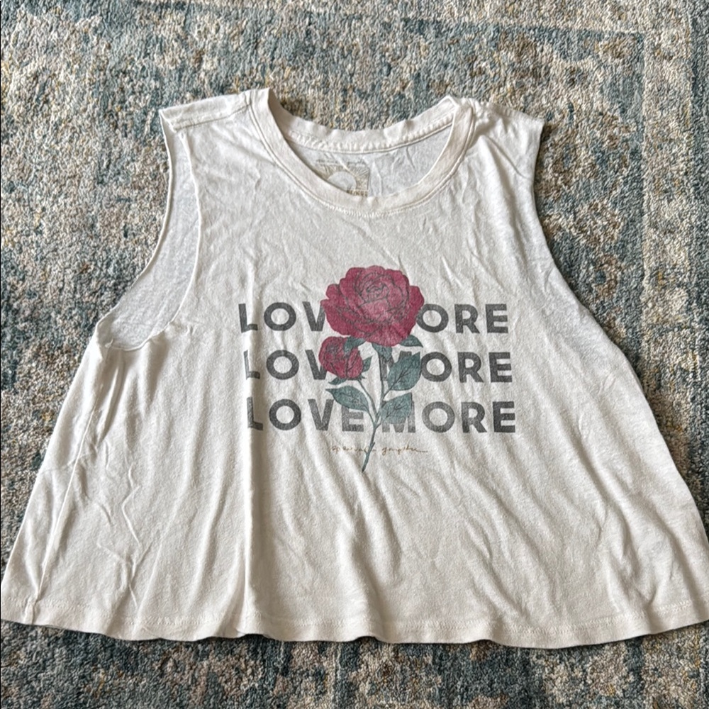 Spiritual Gangster Love More Sleeveless Top - Cream